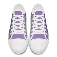 Poni Aloha Hawaii Low Top Shoes Plumeria Lei With Palaka Motif - Polynesian Pride