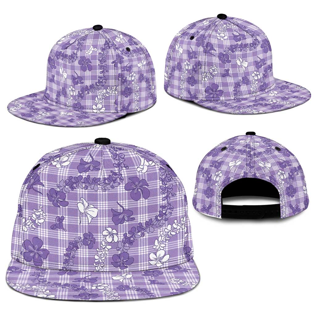 Poni Aloha Hawaii Snapback Cap Plumeria Lei With Palaka Motif - Polynesian Pride