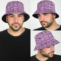 Poni Palaka Quilt Hawaii Bucket Hat Hawaiian Tropical Monstera Sea Turtle LT14 - Polynesian Pride