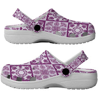 Poni Palaka Quilt Hawaii Clogs Shoes Hawaiian Tropical Monstera Sea Turtle LT14 - Polynesian Pride