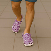 Poni Palaka Quilt Hawaii Clogs Shoes Hawaiian Tropical Monstera Sea Turtle LT14 - Polynesian Pride