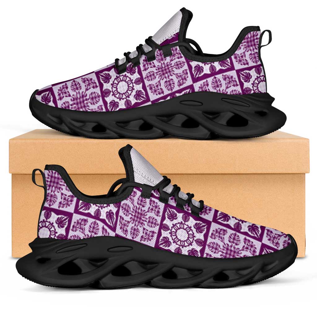 Poni Palaka Quilt Hawaii Clunky Sneakers Hawaiian Tropical Monstera Sea Turtle