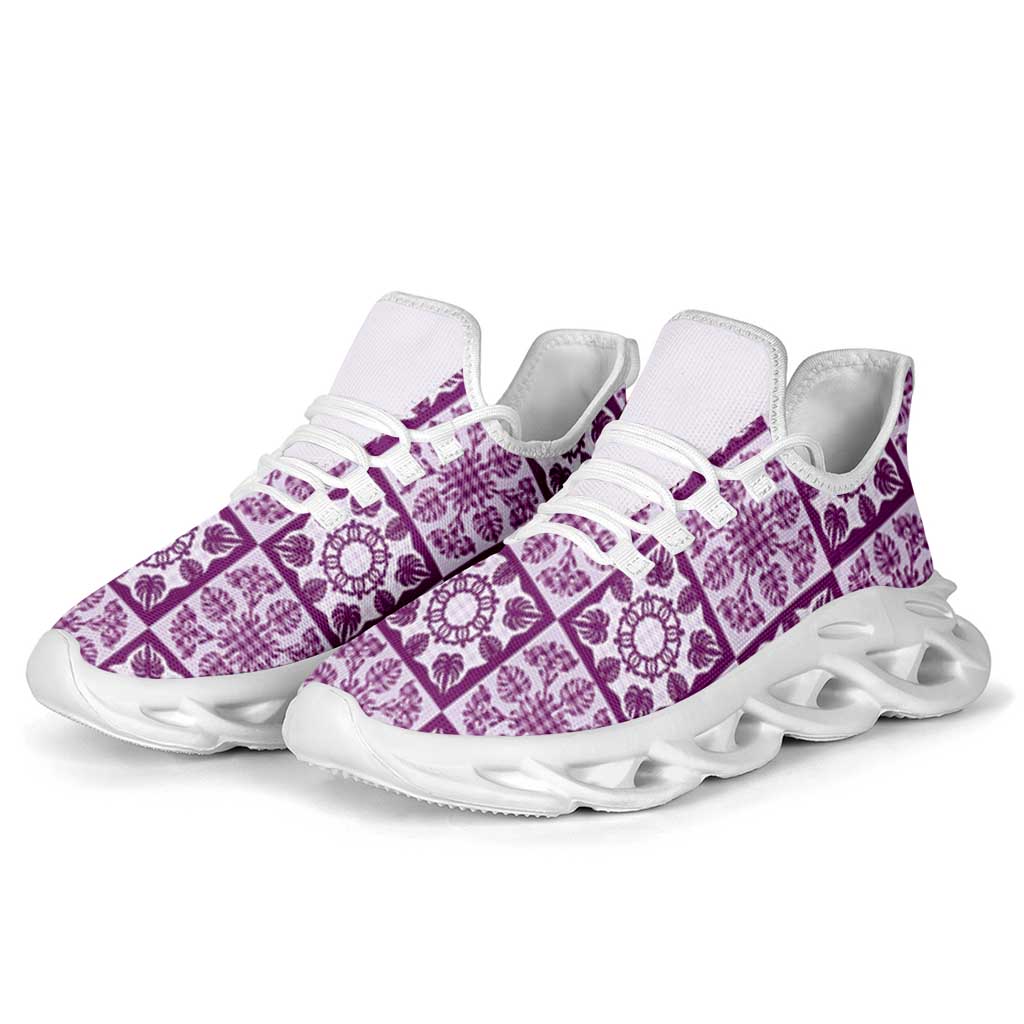 Poni Palaka Quilt Hawaii Clunky Sneakers Hawaiian Tropical Monstera Sea Turtle