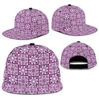 Poni Palaka Quilt Hawaii Snapback Cap Hawaiian Tropical Monstera Sea Turtle LT14 - Polynesian Pride