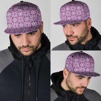 Poni Palaka Quilt Hawaii Snapback Cap Hawaiian Tropical Monstera Sea Turtle LT14 - Polynesian Pride