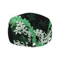Puakenikeni Maile Lei Jeff Hat Frangipani Green Tropical Leaves LT01 - Polynesian Pride