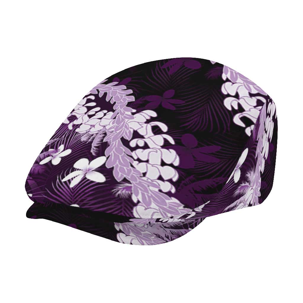 Puakenikeni Maile Lei Jeff Hat Frangipani Purple Tropical Leaves LT01 - Polynesian Pride