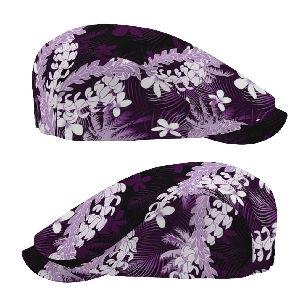 Puakenikeni Maile Lei Jeff Hat Frangipani Purple Tropical Leaves LT01 - Polynesian Pride
