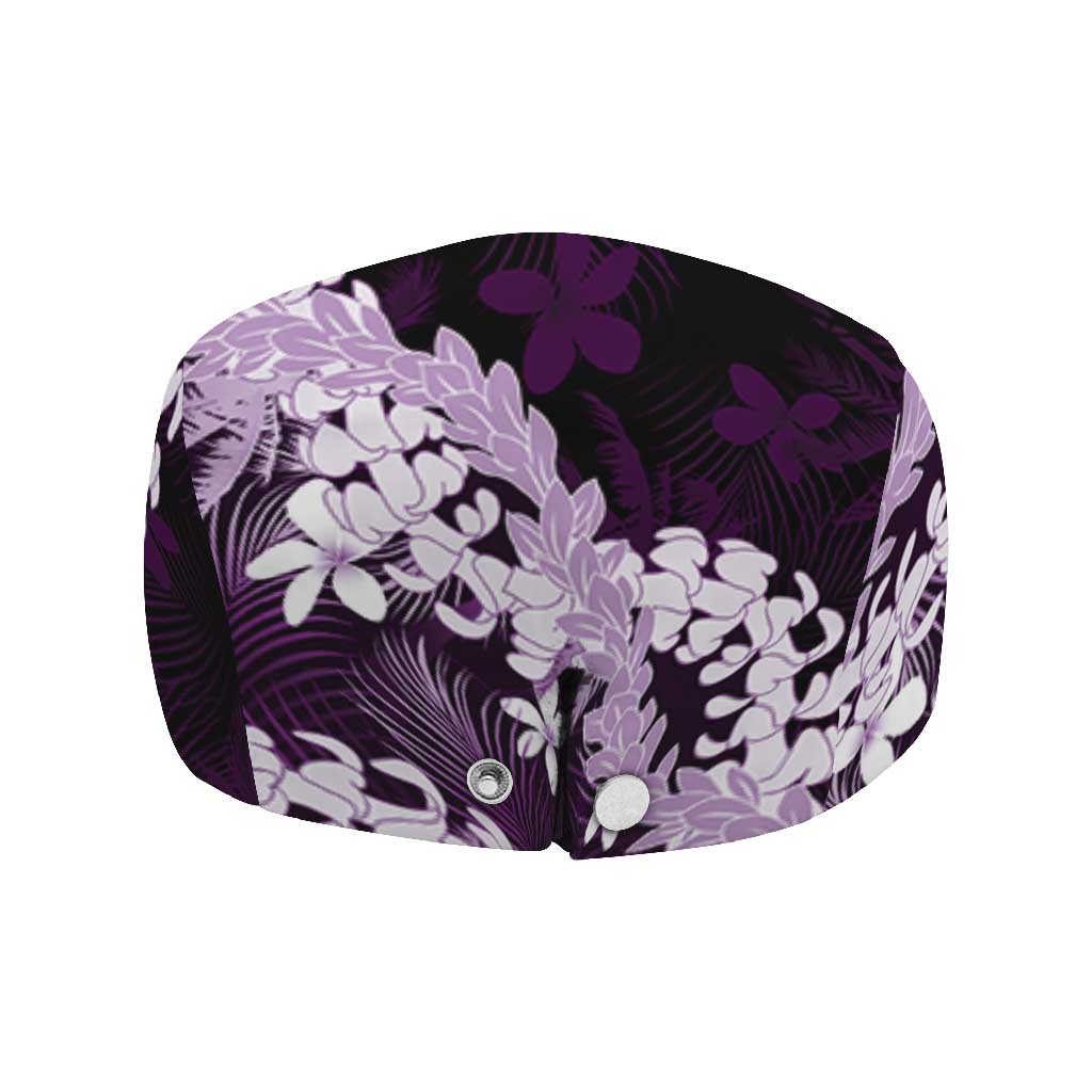Puakenikeni Maile Lei Jeff Hat Frangipani Purple Tropical Leaves LT01 - Polynesian Pride