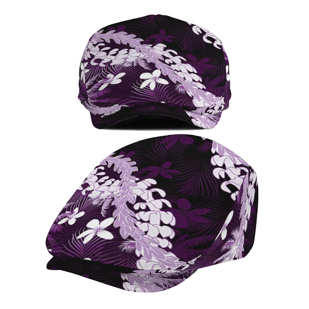 Puakenikeni Maile Lei Jeff Hat Frangipani Purple Tropical Leaves LT01 - Polynesian Pride