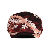 Puakenikeni Maile Lei Jeff Hat Frangipani Red Tropical Leaves LT01 Red - Polynesian Pride