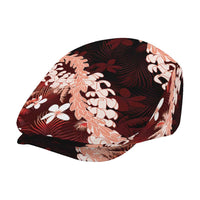 Puakenikeni Maile Lei Jeff Hat Frangipani Red Tropical Leaves LT01 - Polynesian Pride