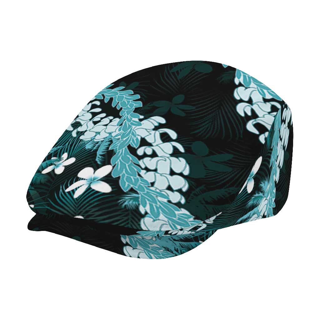 Puakenikeni Maile Lei Jeff Hat Frangipani Turquoise Tropical Leaves LT01 - Polynesian Pride