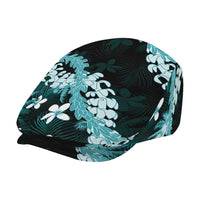 Puakenikeni Maile Lei Jeff Hat Frangipani Turquoise Tropical Leaves LT01 - Polynesian Pride