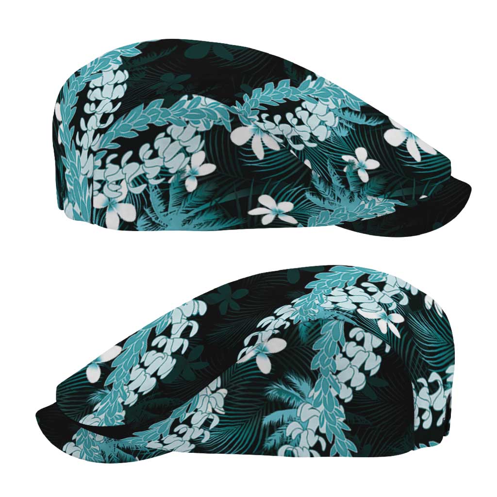 Puakenikeni Maile Lei Jeff Hat Frangipani Turquoise Tropical Leaves LT01 - Polynesian Pride