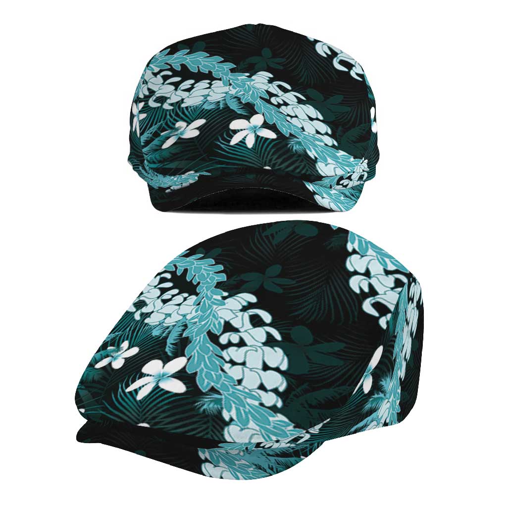 Puakenikeni Maile Lei Jeff Hat Frangipani Turquoise Tropical Leaves LT01 - Polynesian Pride