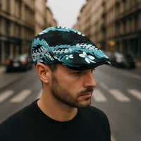 Puakenikeni Maile Lei Jeff Hat Frangipani Turquoise Tropical Leaves LT01 - Polynesian Pride