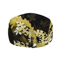 Puakenikeni Maile Lei Jeff Hat Frangipani Yellow Tropical Leaves LT01 - Polynesian Pride