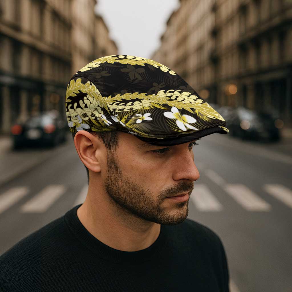 Puakenikeni Maile Lei Jeff Hat Frangipani Yellow Tropical Leaves LT01 - Polynesian Pride