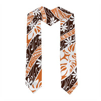 Puatou Tahiti Tiare Monstera Graduation Stole Polynesian Pattern Curve Style LT01 - Polynesian Pride