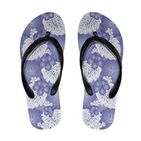 Purple Aloha Hawaii Flip Flops Monstera Hibiscus Plumeria Seamless Vibes - Polynesian Pride