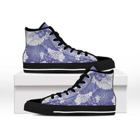 Purple Aloha Hawaii High Top Shoes Monstera Hibiscus Plumeria Seamless Vibes - Polynesian Pride