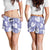 Purple Aloha Hawaii Shorts for Women Monstera Hibiscus Plumeria Seamless Vibes - Polynesian Pride