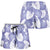 Purple Aloha Hawaii Shorts for Women Monstera Hibiscus Plumeria Seamless Vibes - Polynesian Pride
