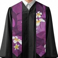Purple Banana Leaf Hawaii Graduation Stole Lau Maia Plumeria Tropical Summer Vibes