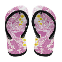 Purple Hawaii Shark Tattoo Flip Flops Puakenikeni Lei Plumeria Polynesian Pattern LT14 - Polynesian Pride