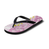 Purple Hawaii Shark Tattoo Flip Flops Puakenikeni Lei Plumeria Polynesian Pattern LT14 - Polynesian Pride
