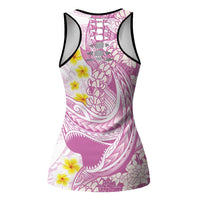 Purple Hawaii Shark Tattoo Hollow Tank Top Puakenikeni Lei Plumeria Polynesian Pattern LT14 - Polynesian Pride