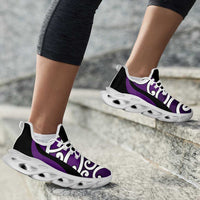 Purple Maori Koru New Zealand Clunky Sneakers