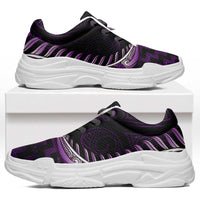 Purple Matariki New Zealand Chunky Sneakers Maori Poutama Galaxy Vibes LT14 Purple - Polynesian Pride