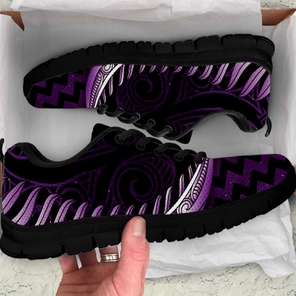Purple Matariki New Zealand Sneakers Maori Poutama Galaxy Vibes LT14 Purple - Polynesian Pride