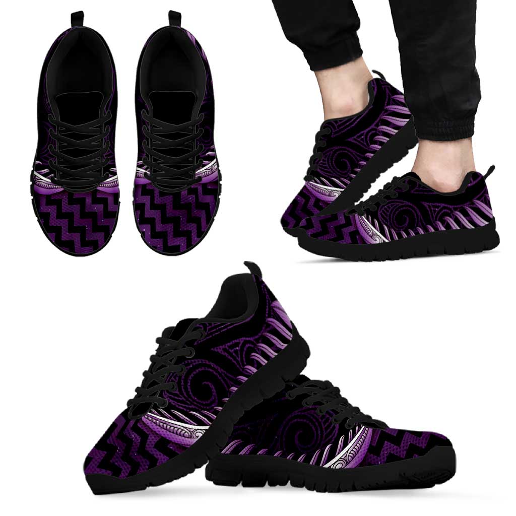 Purple Matariki New Zealand Sneakers Maori Poutama Galaxy Vibes LT14 - Polynesian Pride