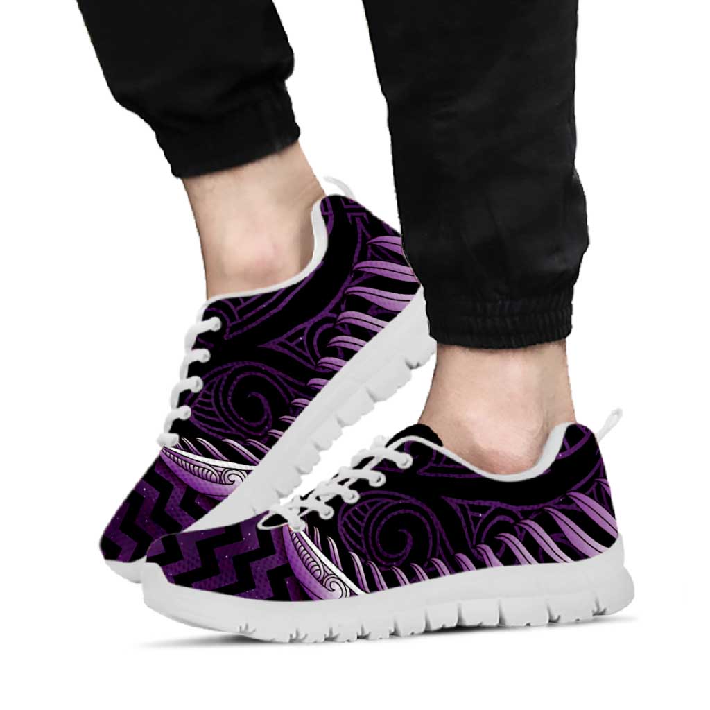 Purple Matariki New Zealand Sneakers Maori Poutama Galaxy Vibes LT14 - Polynesian Pride
