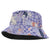 Purple Palaka Crane and Flowers Bucket Hat Japan Heritage Spirit - Polynesian Pride