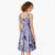 Purple Palaka Crane and Flowers Midi Dress Japan Heritage Spirit - Polynesian Pride
