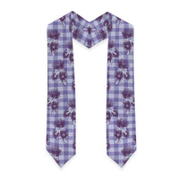 Purple Palaka Hawaii Graduation Stole Hawaiian Lehua Blossoms LT05 - Polynesian Pride
