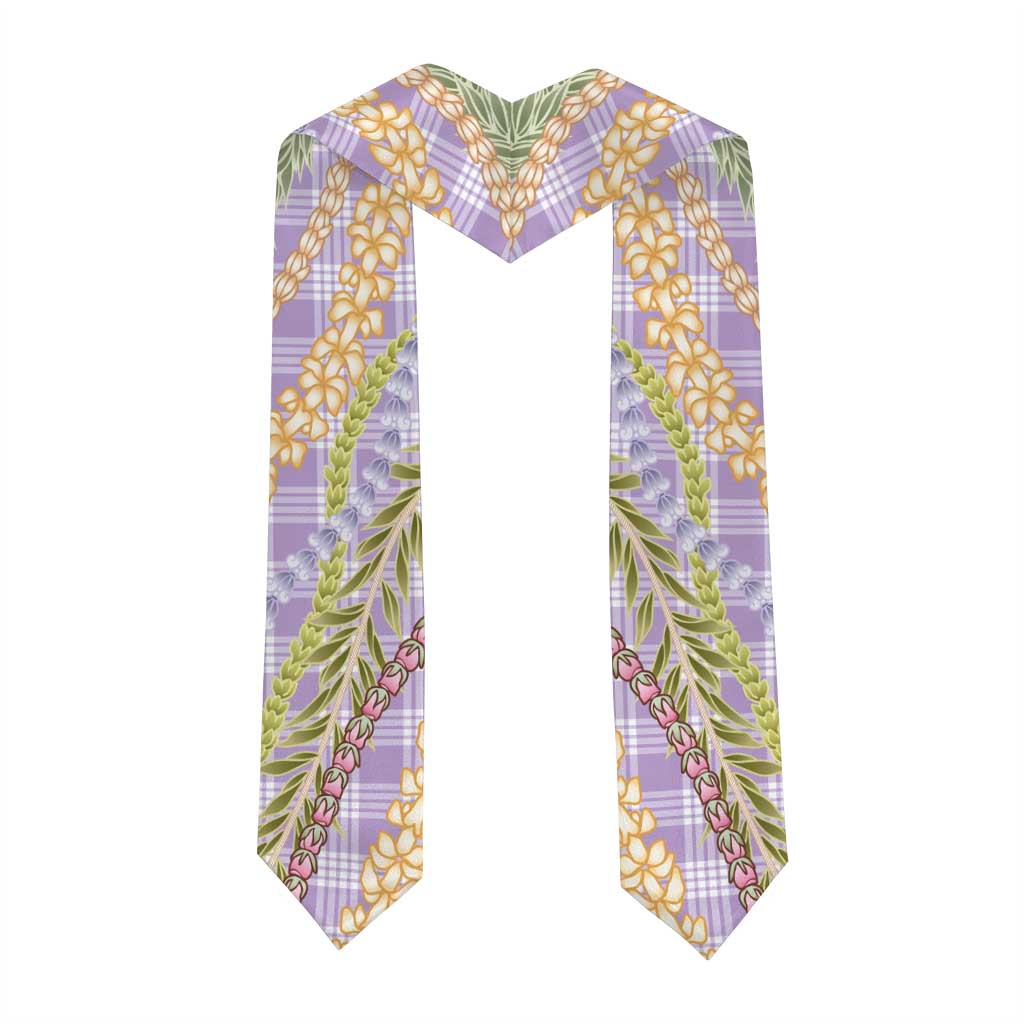 Purple Palaka Hawaii Leis Graduation Stole Hawaiian-plaid Elegant Tropical Vibes LT14 - Polynesian Pride