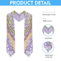 Purple Palaka Hawaii Leis Graduation Stole Hawaiian-plaid Elegant Tropical Vibes LT14 - Polynesian Pride