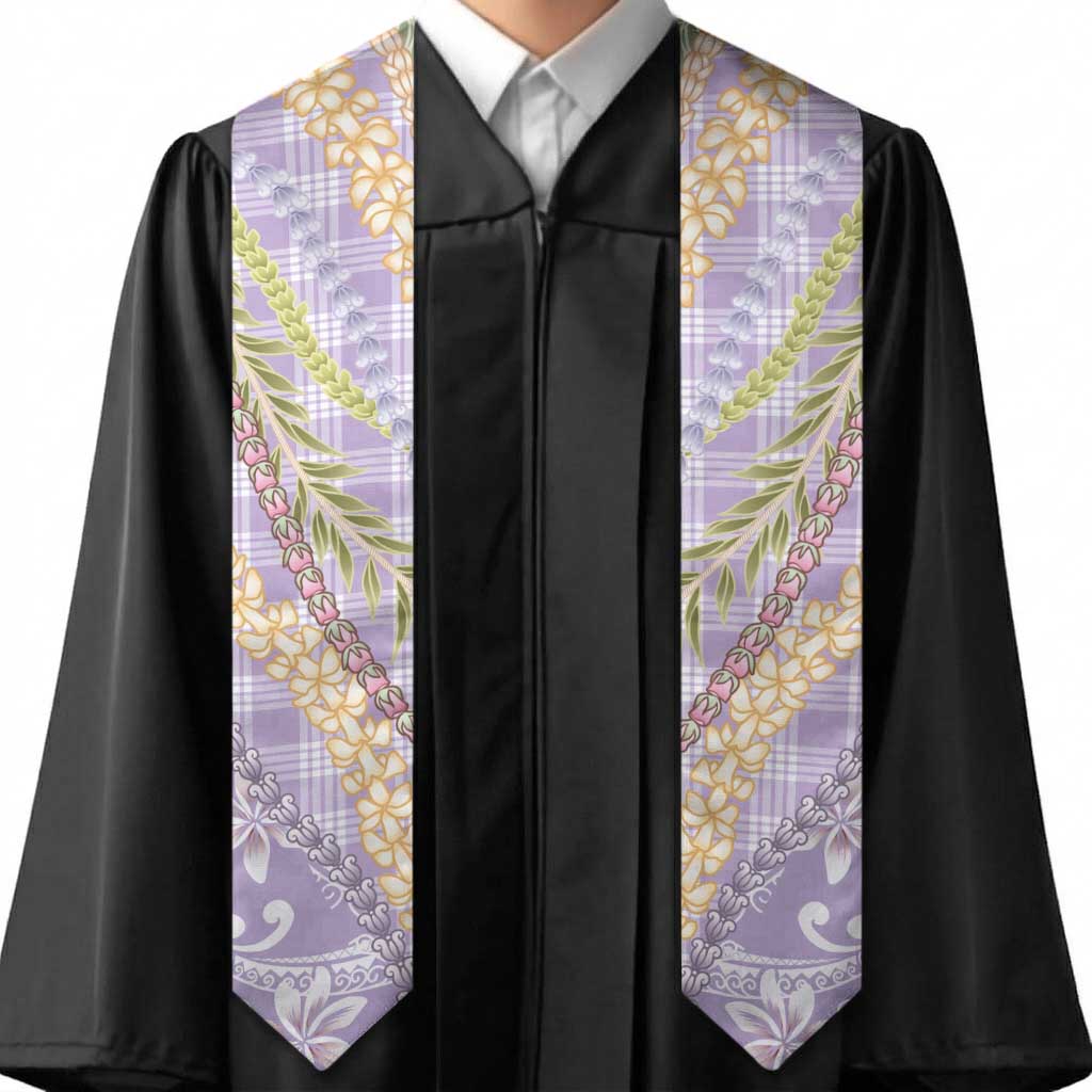 Purple Palaka Hawaii Leis Graduation Stole Hawaiian-plaid Elegant Tropical Vibes LT14 - Polynesian Pride