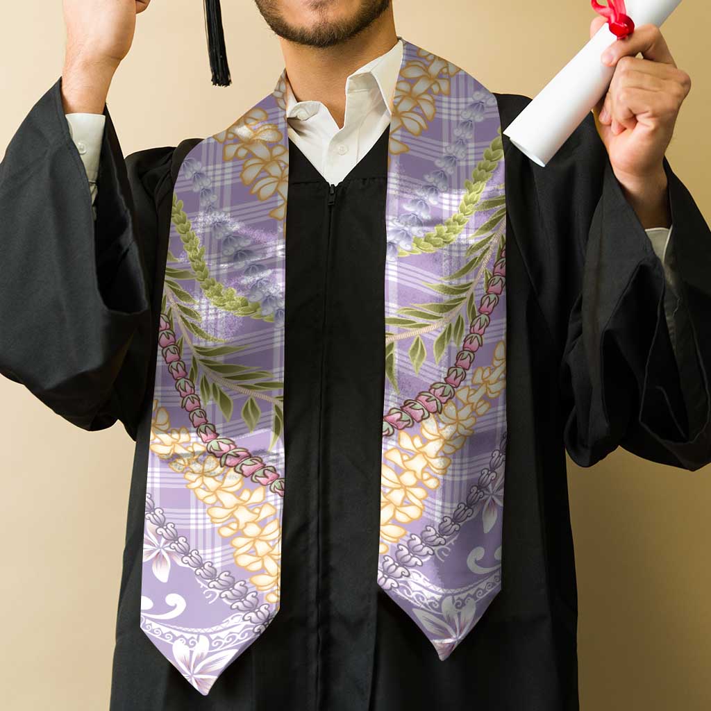 Purple Palaka Hawaii Leis Graduation Stole Hawaiian-plaid Elegant Tropical Vibes LT14 - Polynesian Pride