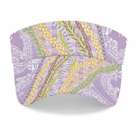 Purple Palaka Hawaii Leis Sun Visor Cap Hawaiian-plaid Elegant Tropical Vibes LT14 - Polynesian Pride