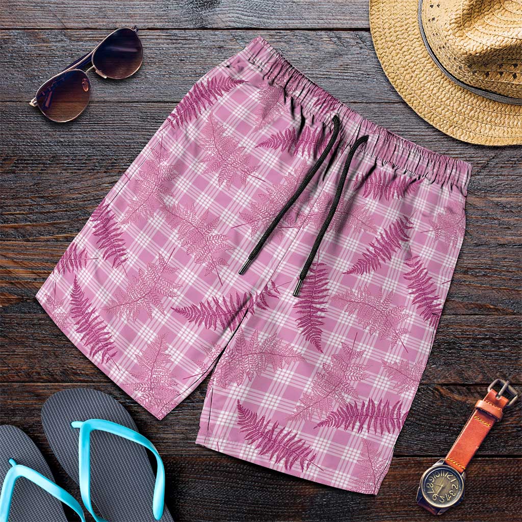 Purple Palaka Hawaii Palapalai Shorts for Men Hawaiian Fern LT14 Purple - Polynesian Pride