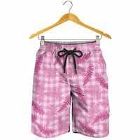 Purple Palaka Hawaii Palapalai Shorts for Men Hawaiian Fern LT14 - Polynesian Pride