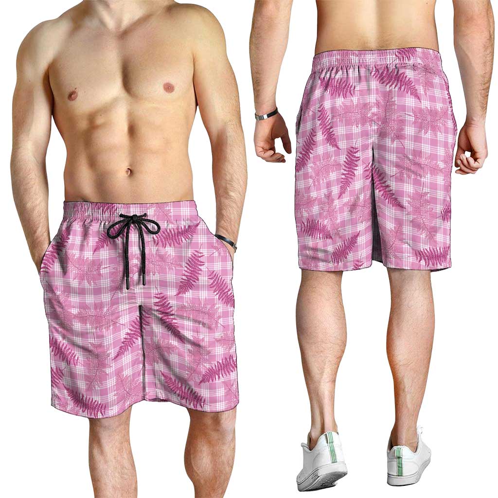 Purple Palaka Hawaii Palapalai Shorts for Men Hawaiian Fern LT14 - Polynesian Pride