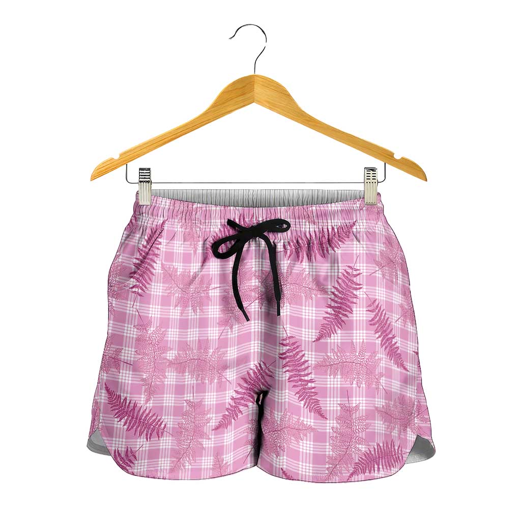 Purple Palaka Hawaii Palapalai Shorts for Women Hawaiian Fern LT14 - Polynesian Pride