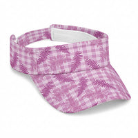 Purple Palaka Hawaii Palapalai Sun Visor Cap Hawaiian Fern LT14 Universal Fit Purple - Polynesian Pride